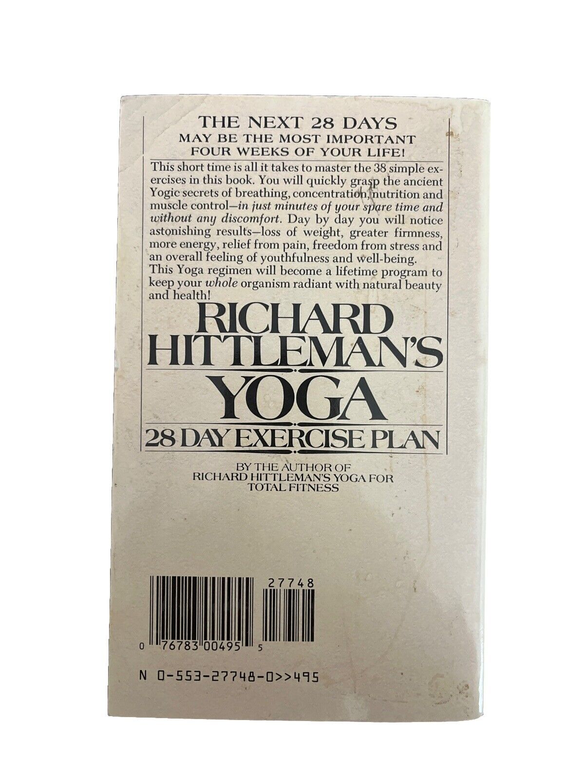 Used Books YOGA: 28 DAY EXERCISE PLAN By Richard Hittelman