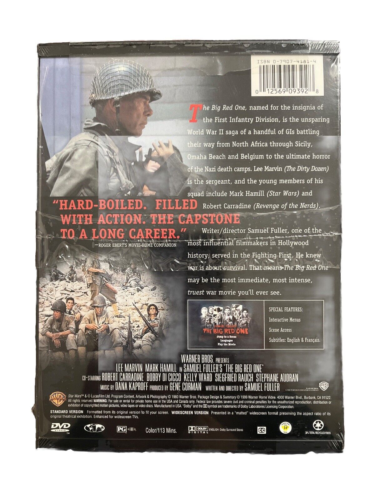 Vintage Collectable Classic War Movie DVD 1999 Samuel Fuller's The Big Red One