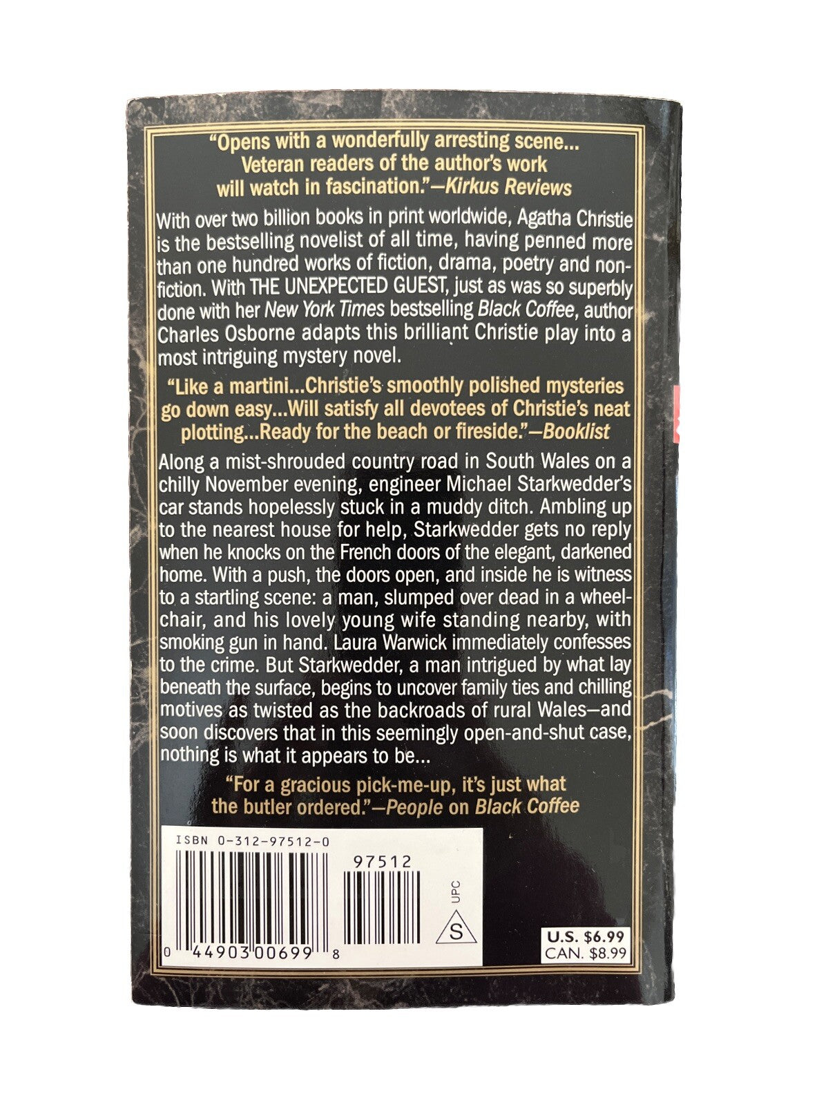 Vintage 1999 The Unexpected Guest By Agatha Christie St. Martin’s Paperback