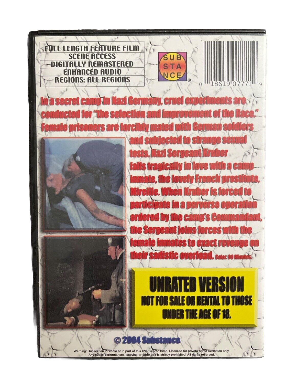 Vintage Classic Collectable Horror Movie DVD S.s. Experiment During WWII