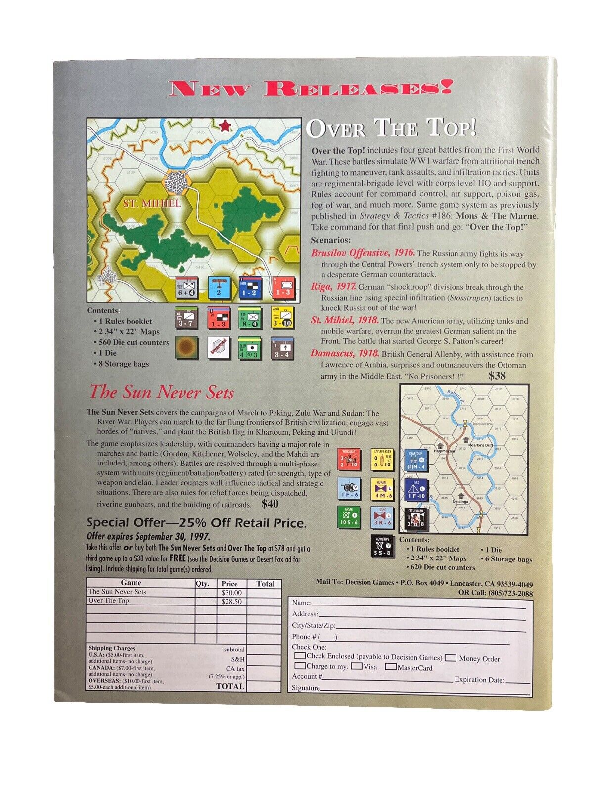 Strategy & Tactics Wargame Magazine #185 The First Arab-Israeli War 1947-49