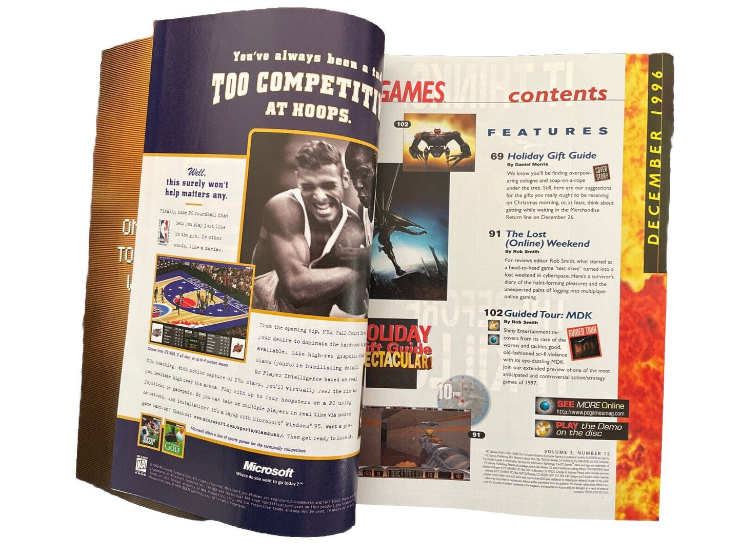 Vintage PC Games Computer Game Magazine Vol.3 No.12 Diary Of An Online Madman
