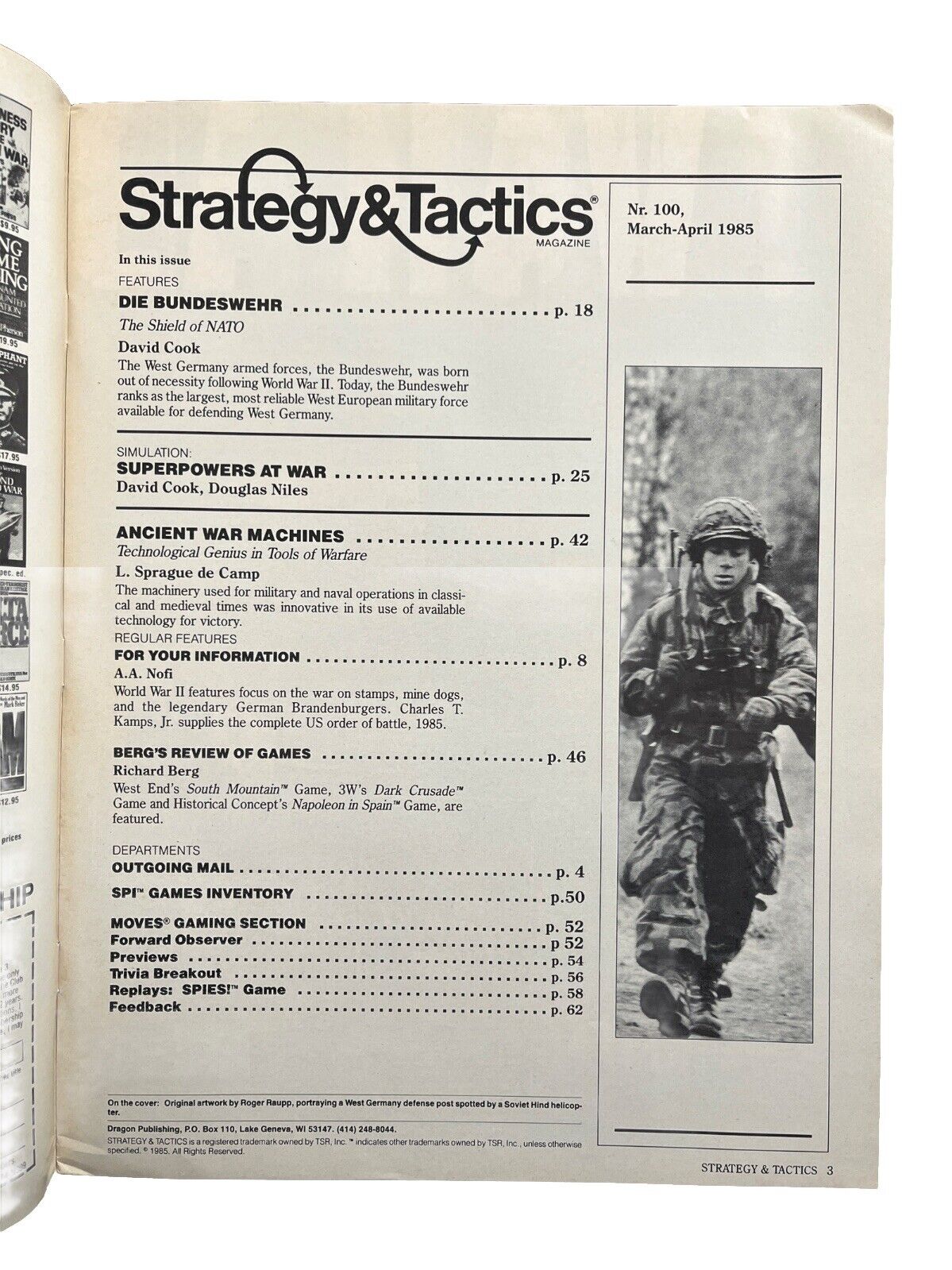 Vintage Strategy & Tactics Historical Wargame Magazine #100 Superpowers At War