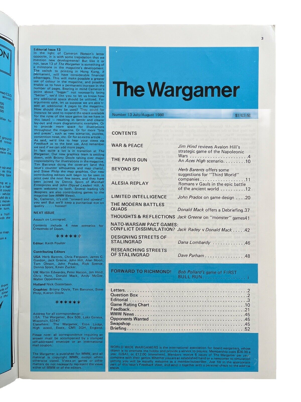 The Wargamer Military History Board Wargamers’ Magazine #13 Forward To Richmond!