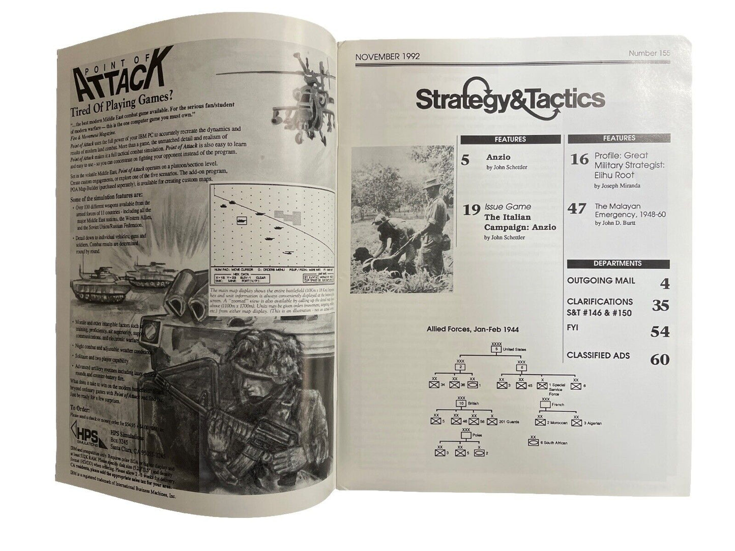 Strategy & Tactics Magazine #155 And Board Game - The Italian Campaign: Anzio