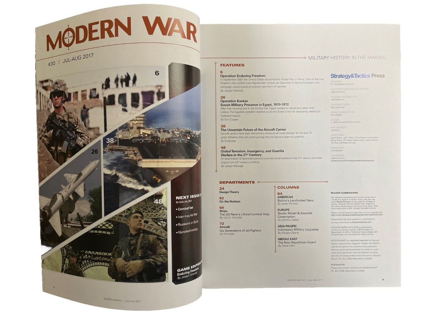 Modern War Magazine #30 With Historical Board Game - OPERATION ENDURING FREEDOM