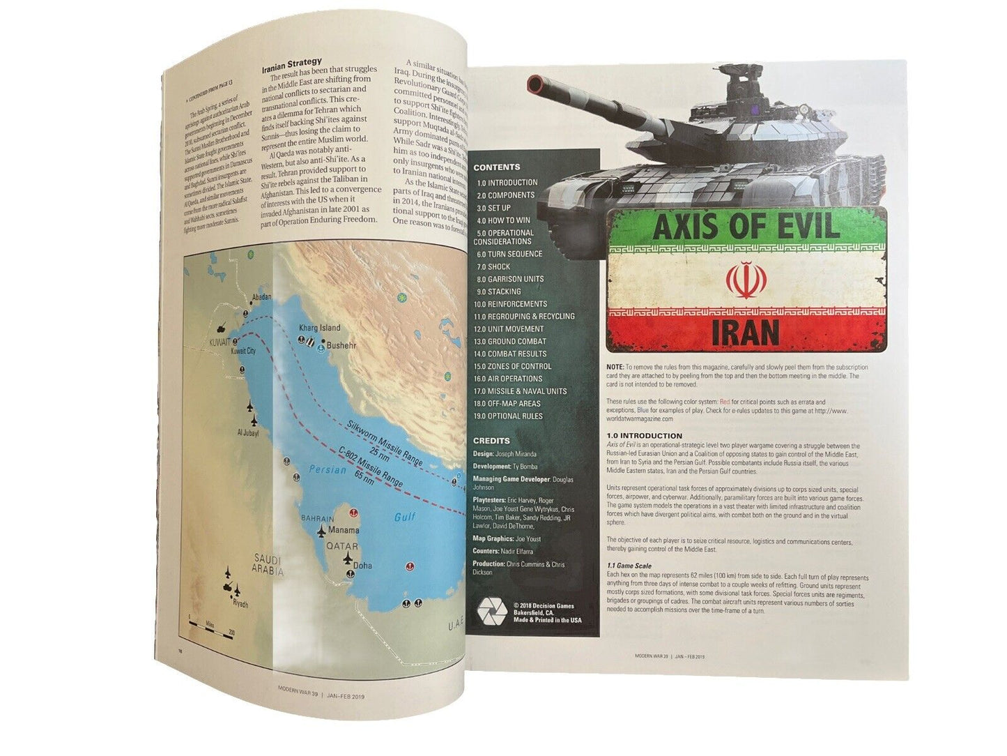 Modern War Magazine #39 With Military Historical Board Game - Axis Of Evil