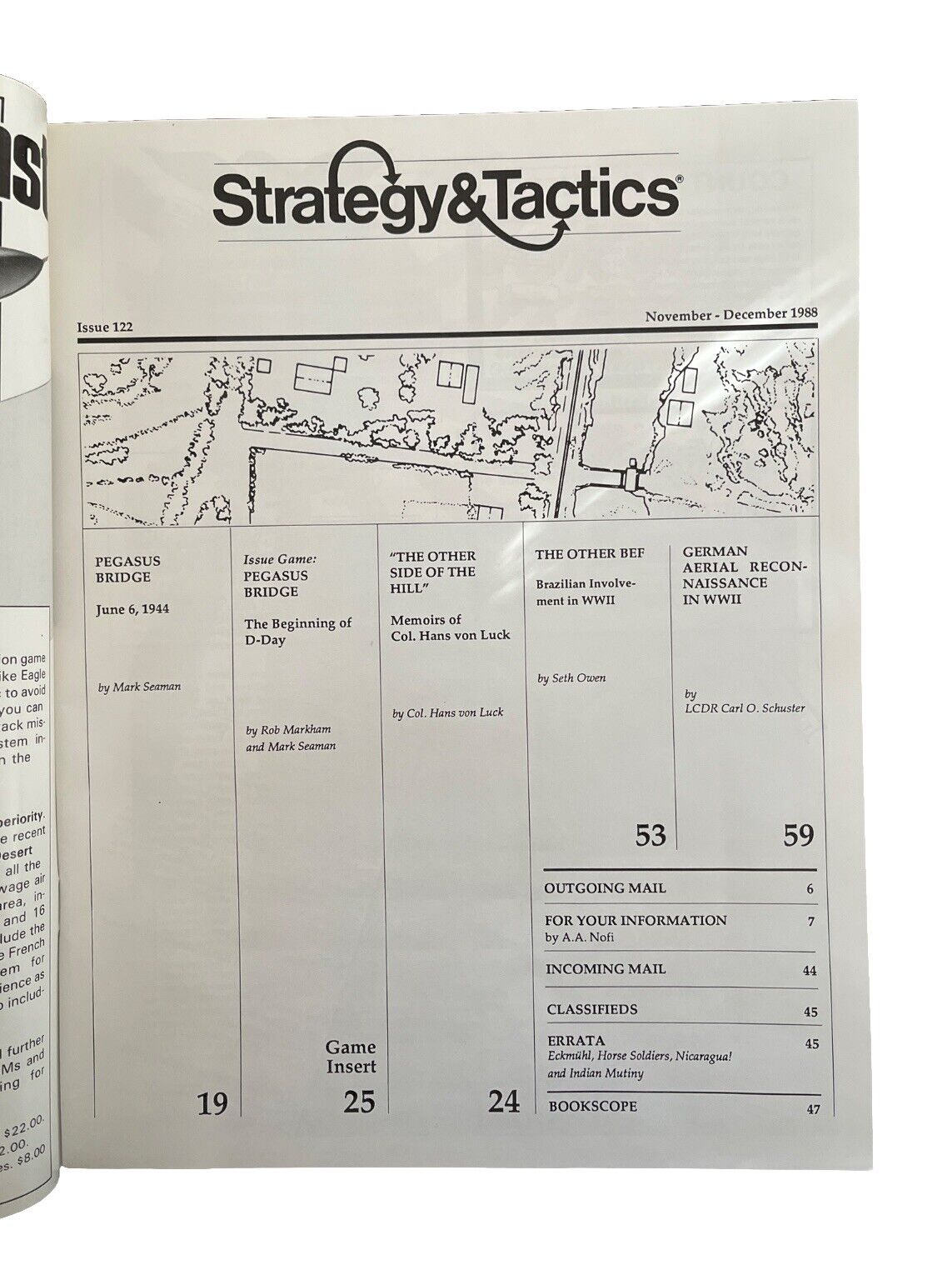 Strategy & Tactics History Wargame Magazine #122 Pegasus Bridge June 6, 1944