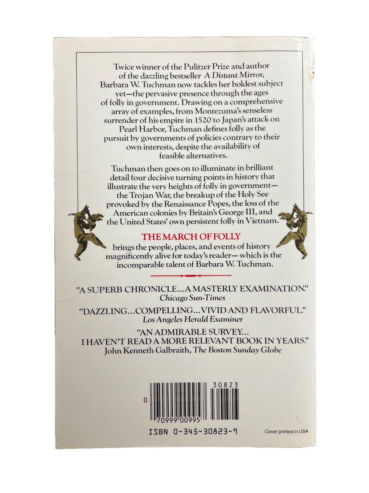 The March of Folly From Troy to Vietnam Barbara W. Tuchman War History Book