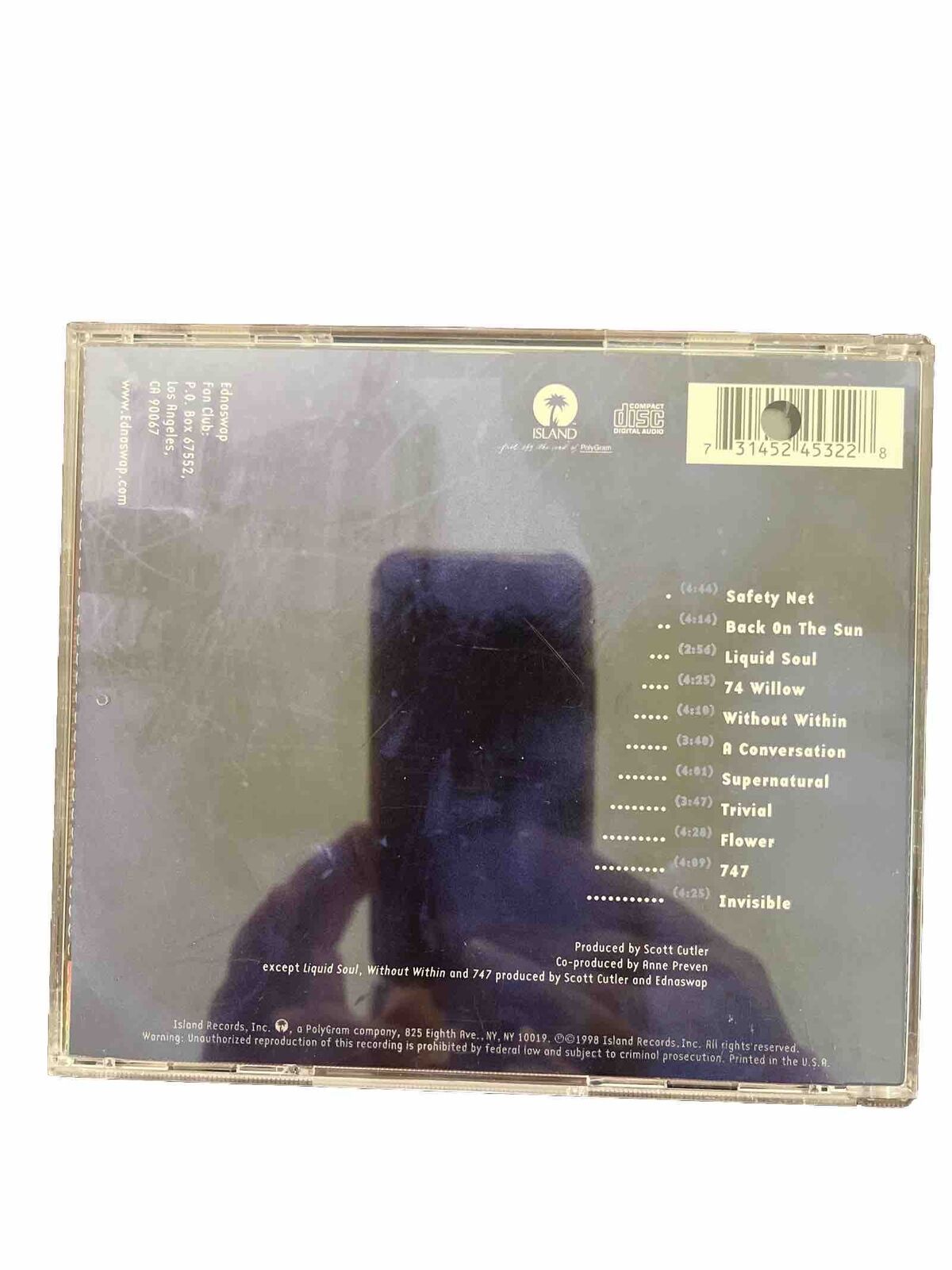 Wonderland Park by Ednaswap (CD, Aug-1998, Island (Label))