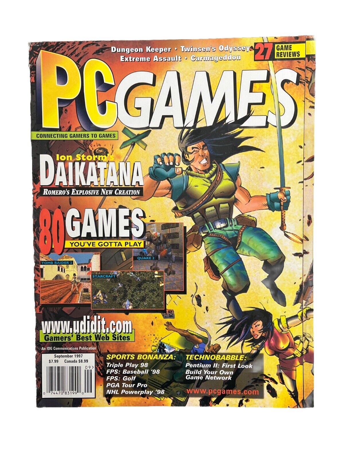 Vintage PC Games Computer Game Magazine Vol.4 No.7 1997 Ion Storm’s Daikatana