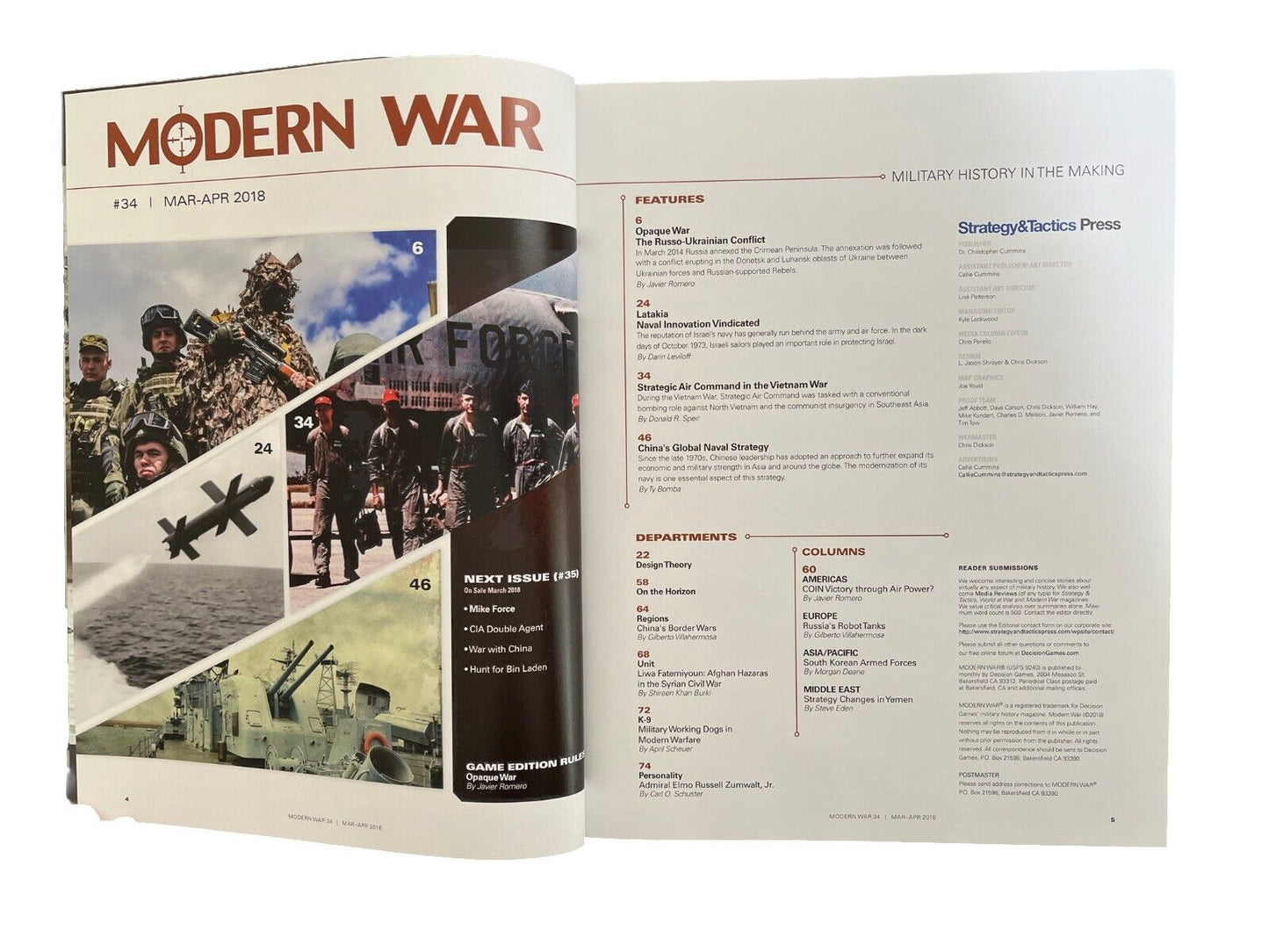 Decision Game Modern War Mag & Complete Game #34 Russo Ukrainian Conflict 2014
