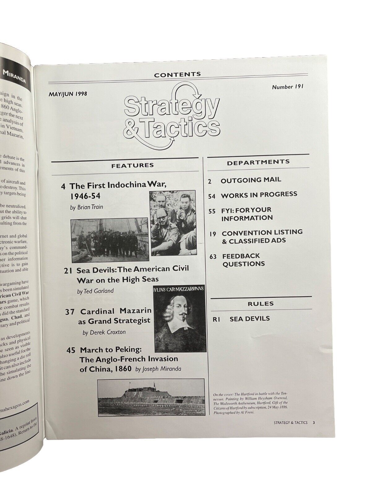 Strategy & Tactics Wargame Magazine #191 Sea Devils: The American Civil War