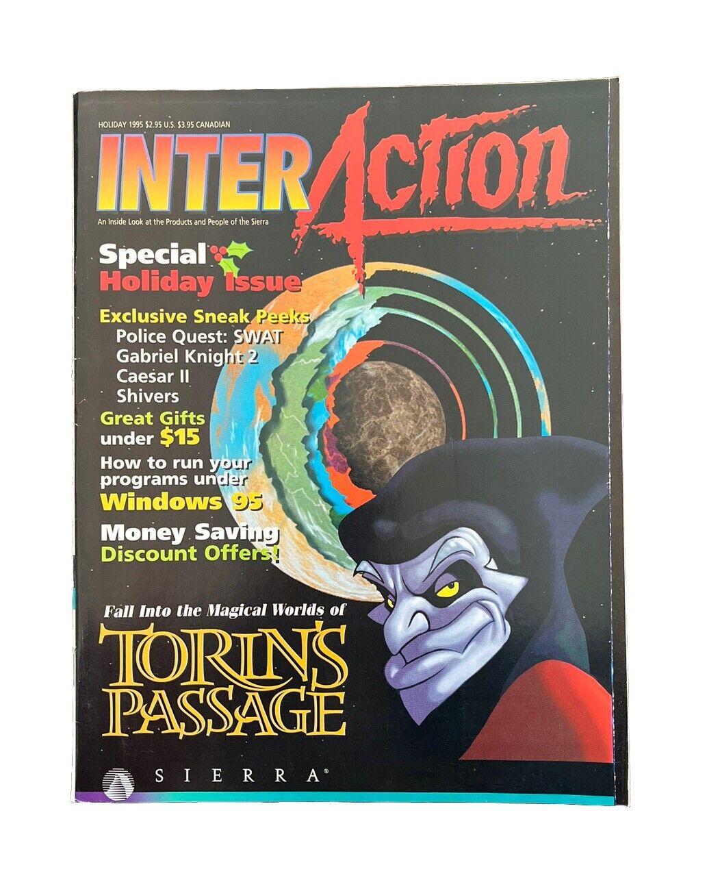 Vintage InterAction Computer Games Magazine Holiday 1995 Torin’s Passage