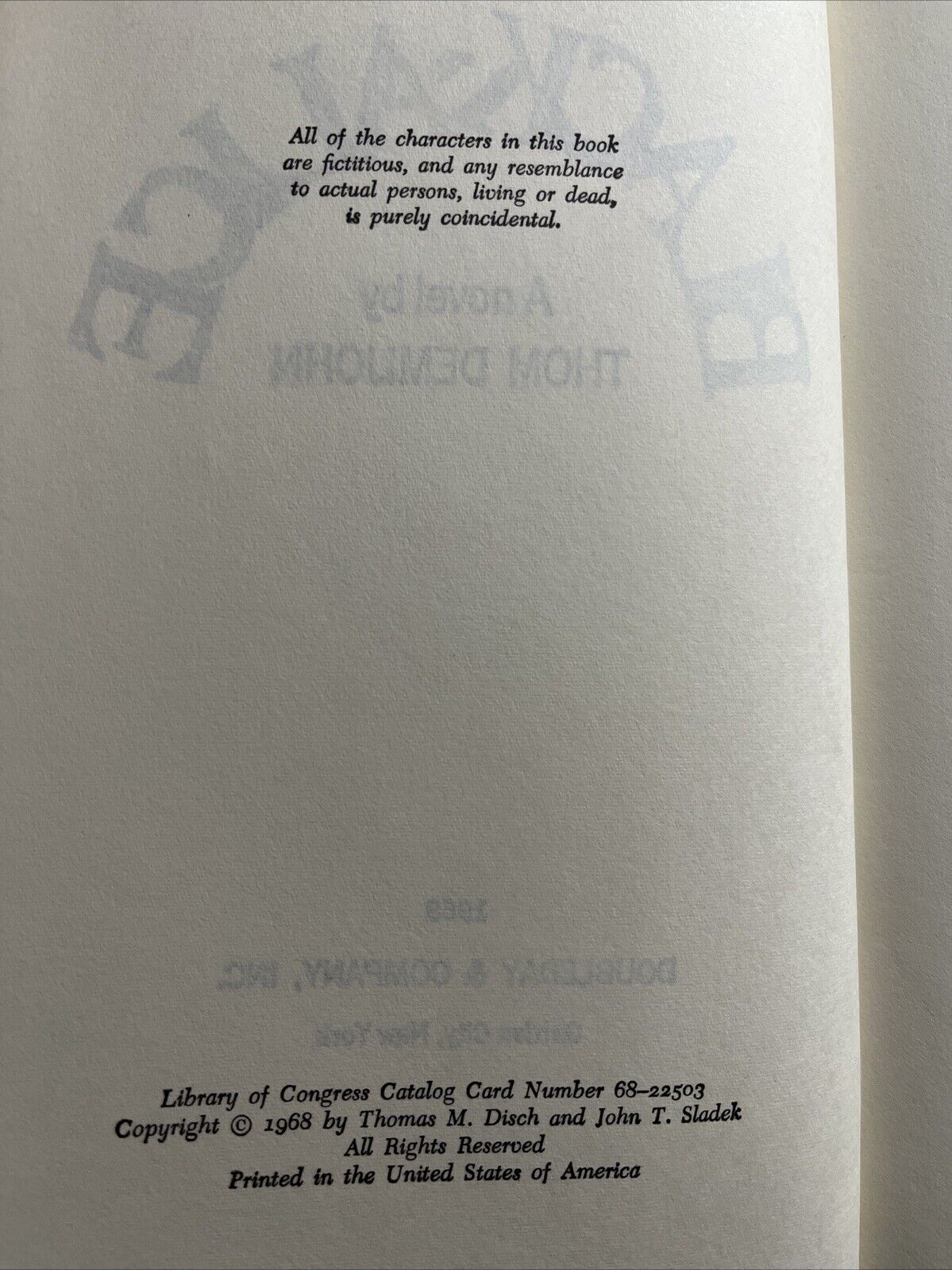 Vintage Fantasy Entertaining Novel Book Black Alice By Thom Demijohn