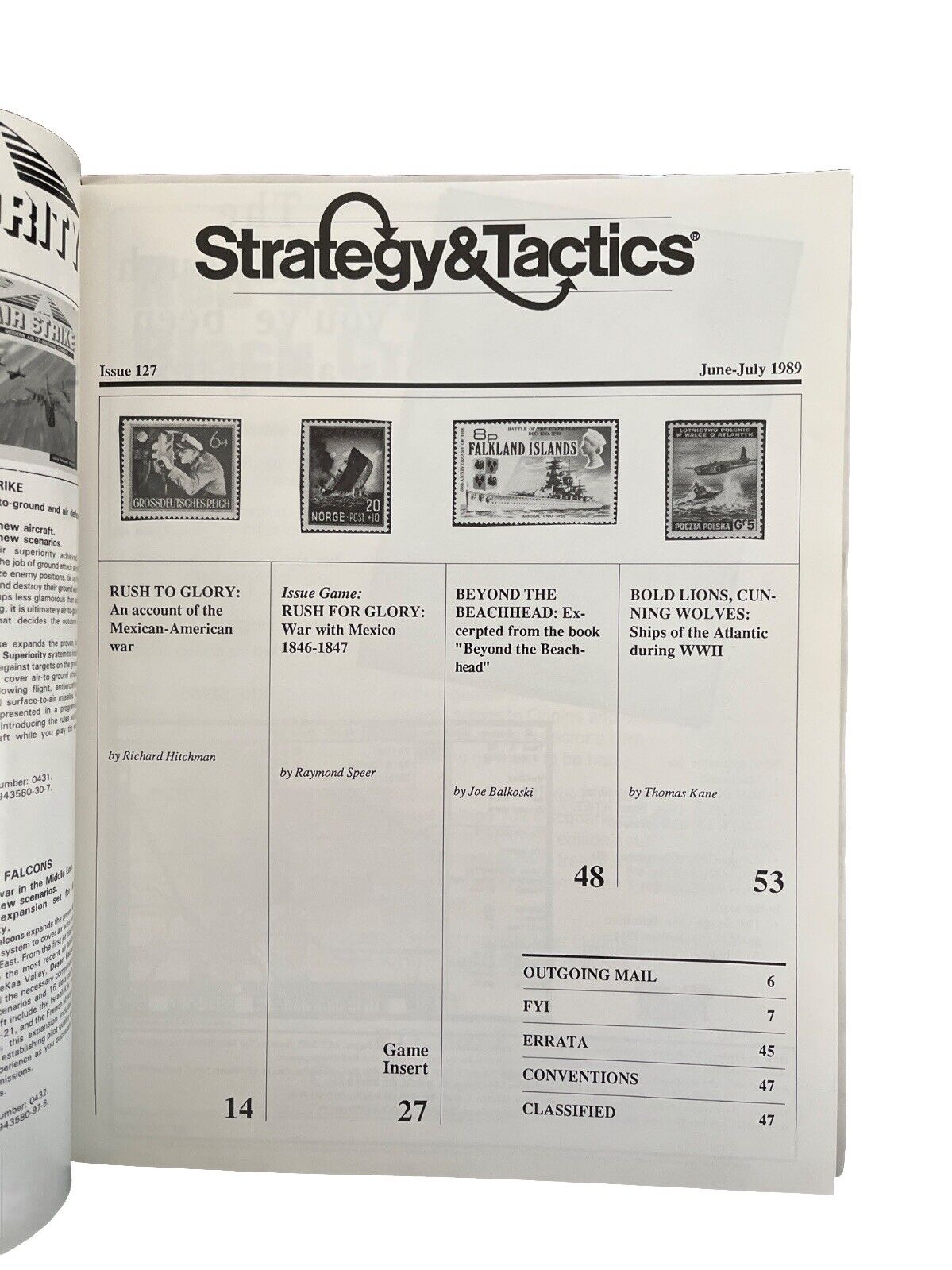 Strategy & Tactics History Wargame Magazine #127 Rush For Glory War With Mexico