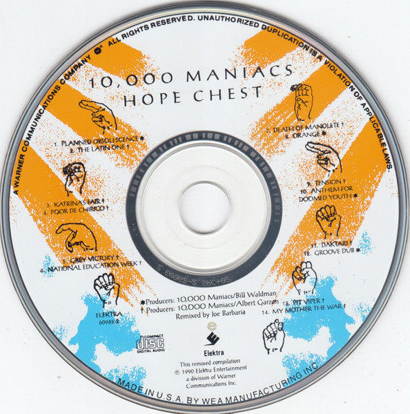 10,000 Maniacs – Hope Chest (The Fredonia Recordings 1982 - 1983) Thrift CD 1990 US