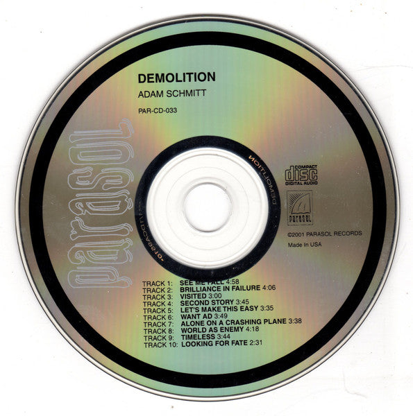 Adam Schmitt – Demolition Rock Power Pop Used Music CDs 2001 US