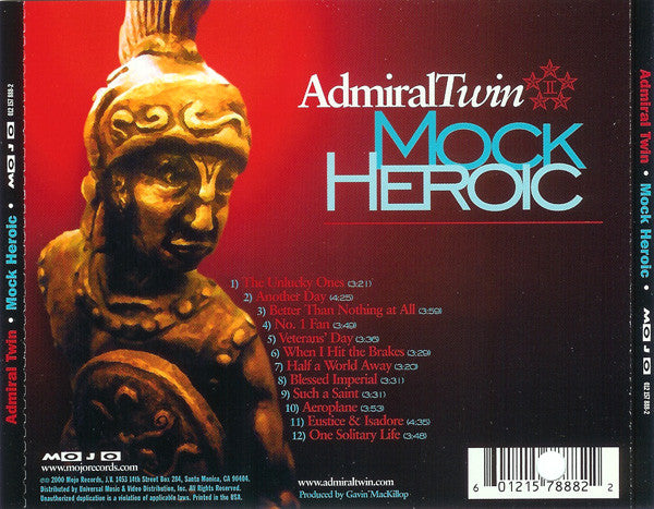 Admiral Twin – Mock Heroic Power Pop Music CD's 2000 US