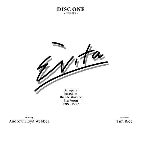 Andrew Lloyd Webber, Tim Rice – Evita Opera Musical CD