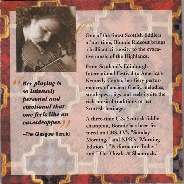 Bonnie Rideout – Scottish Fire Buy Used CDs Folk 2000 US