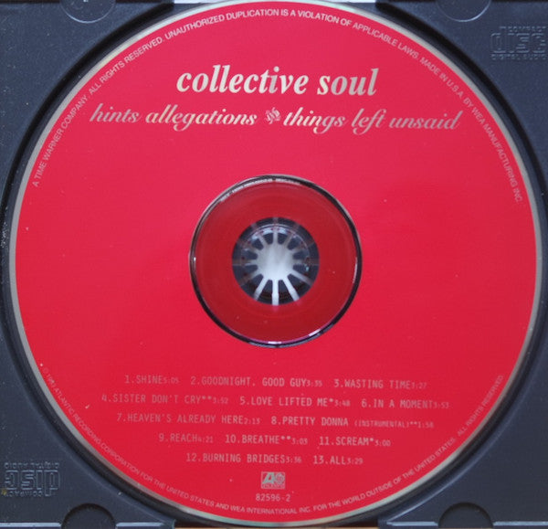 Collective Soul – Hints Allegations And Things Left Unsaid Alternative Rock 1993 US