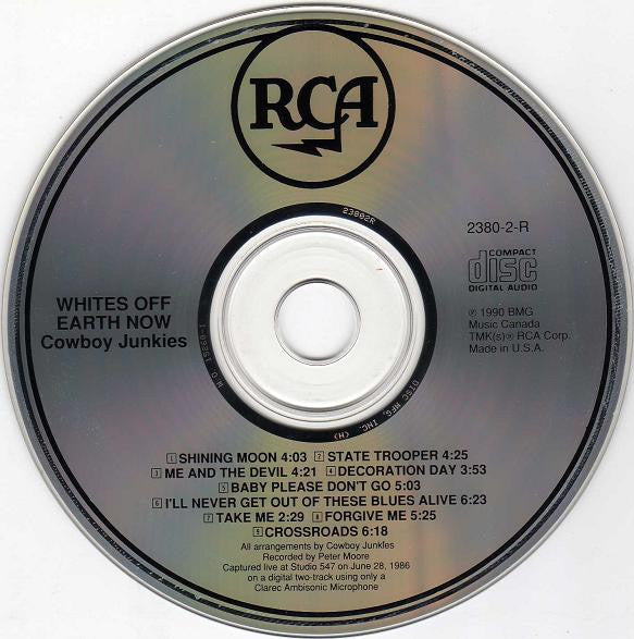 Cowboy Junkies – Whites Off Earth Now Used CD Sales Alternative Rock 1990 US(CD, Album)