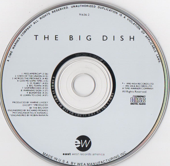 The Big Dish – Satellites Pop Rock Discount CDs 1991 US