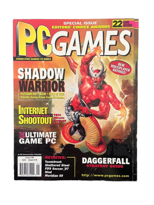 Vintage PC Games Computer Game Magazine Vol.4 No.1 Jan 1997 Shadow Warrior