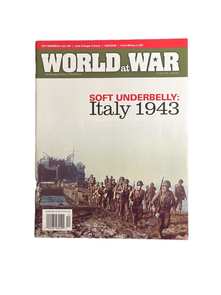 World At War Wargame Magazine #15 With Board Game - Soft Underbelly: Italy 1943