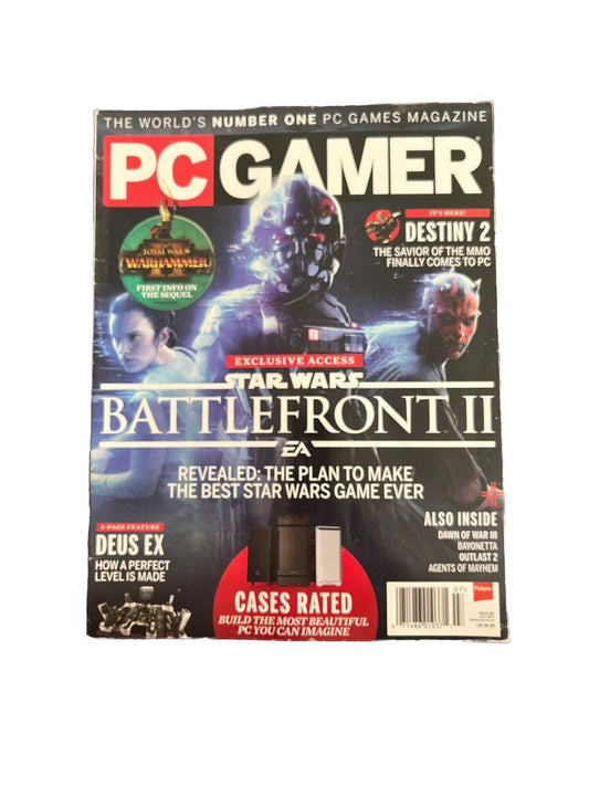 JULY 2017 #293 PC GAMER video game magazine - STAR WARS BATTLEFRONT II