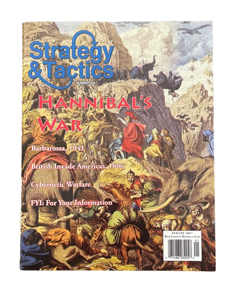 Strategy & Tactics Wargame Mag #254 With History Board Game - Hannibal’s War