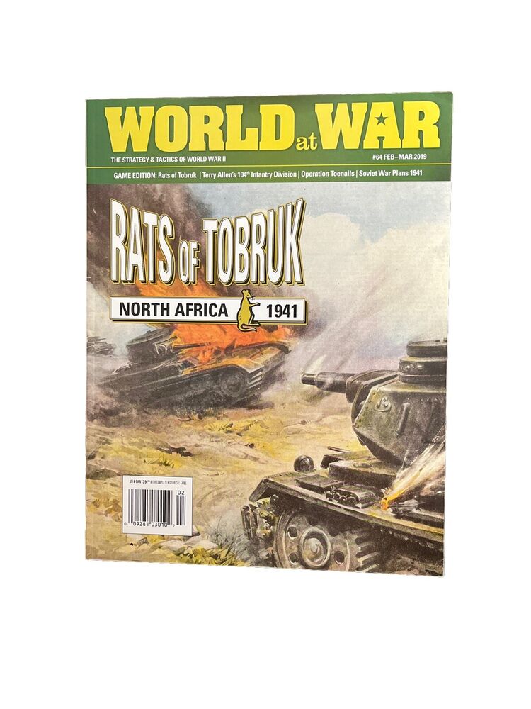 World At War Magazine #64 With Historical Game -Rats of Tobruk North Africa 1941