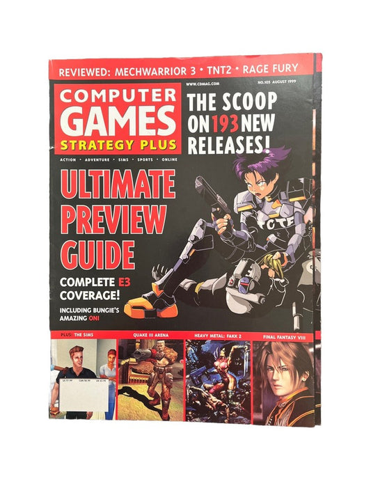 Computer Games Strategy Plus magazine #105 August 1999 Ultimate Preview Guide