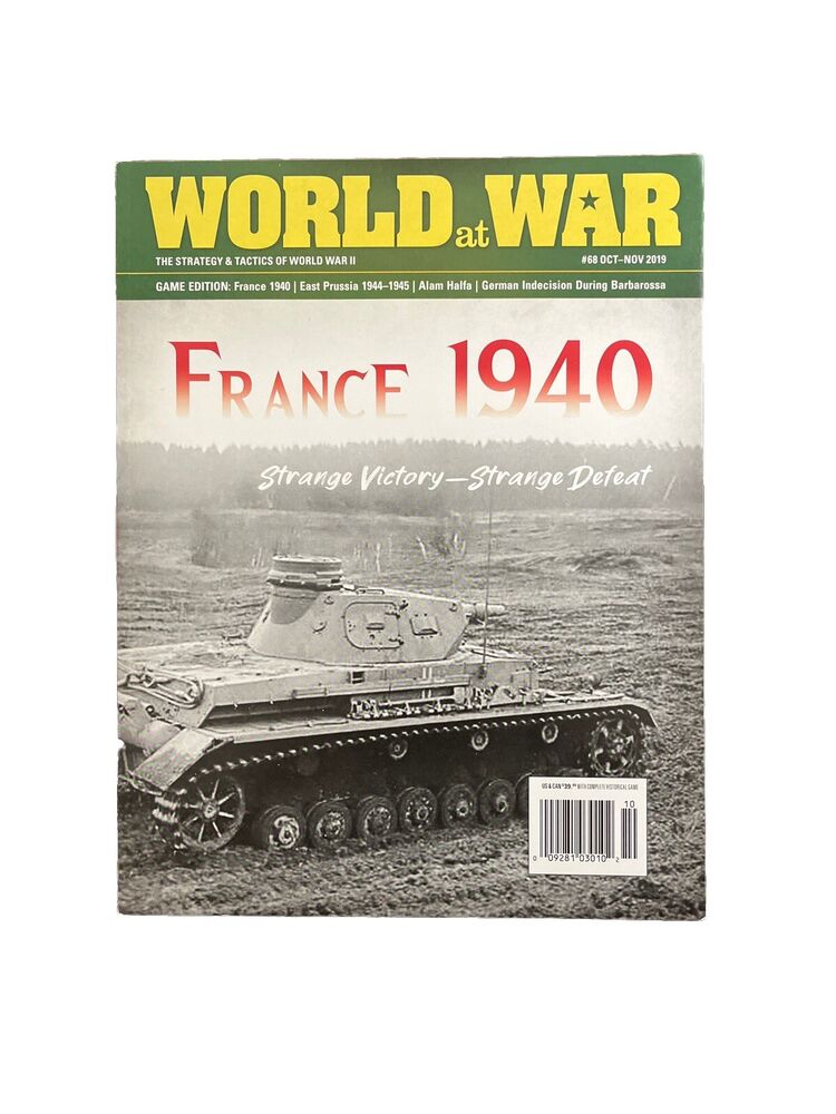 World at War Magazine With Complete New Game Oct-Nov 2019 #68 - France 1940