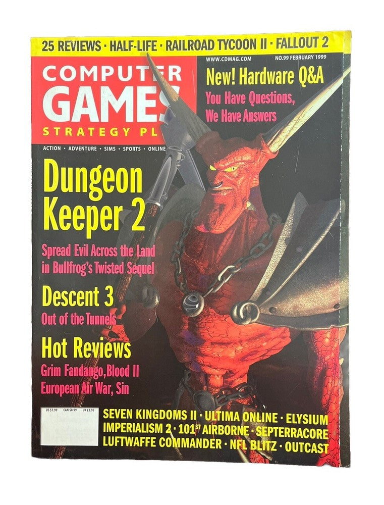 Computer Games Strategy Plus Magazine #99 February 1999 Dungeon Keeper 2