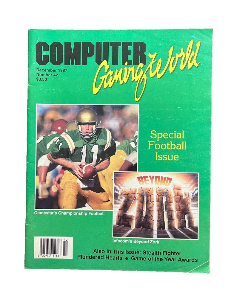 Classic Vintage Computer Gaming World Magazine #42 Special Football Issue