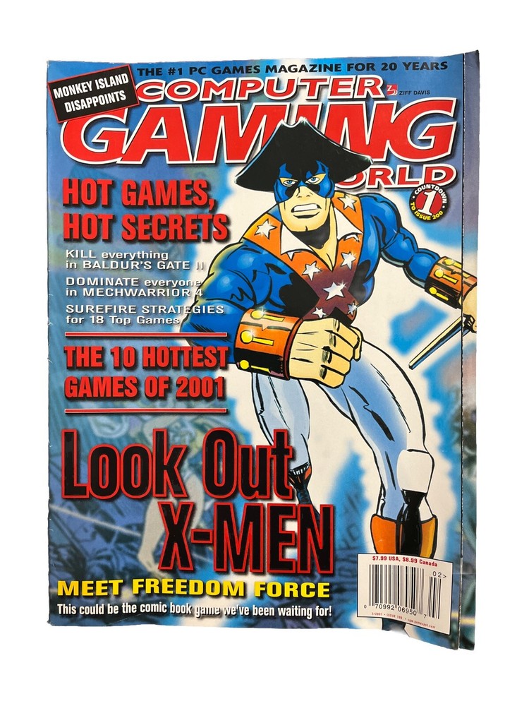 Computer Gaming World Strategy Magazine #199 2001 Look Out X-Men