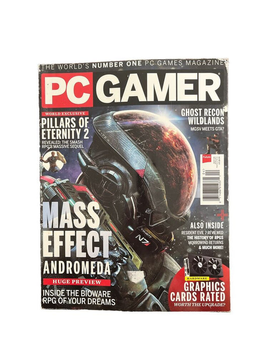 PC Gamer #290 Mass Effect: Andromeda APRIL 2017 Computer Video Game Magazine