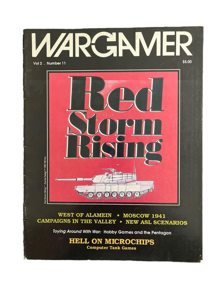 Collectable Vintage WARGAMER Magazine VOL.2 #11 Mar-Apr 1989 - Red Storm Rising