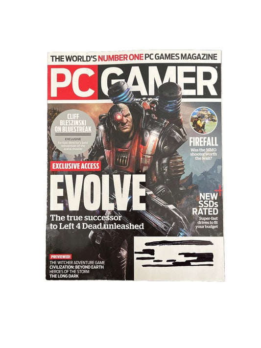 November 2014 PC GAMER #258 video game magazine Evolve