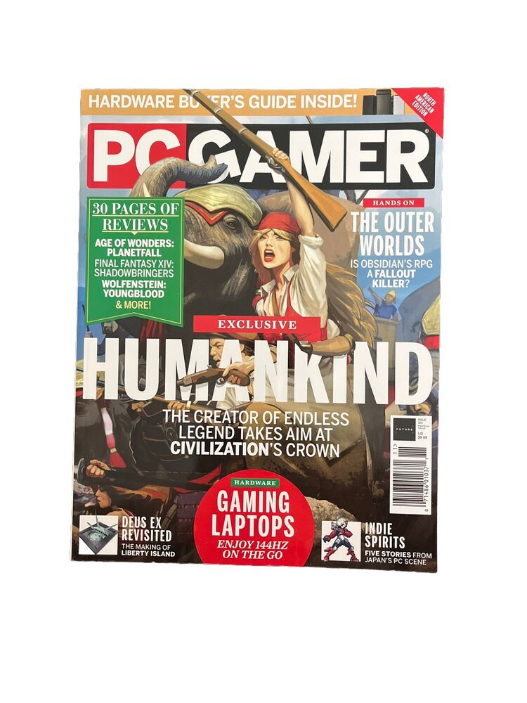 PC Gamer Video Game Computer Game Magazine #323 Humankind November 2019