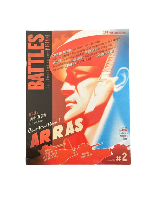 Battles Wargame Magazine With Complete Historical Game #2 Counter-Attack! Arras