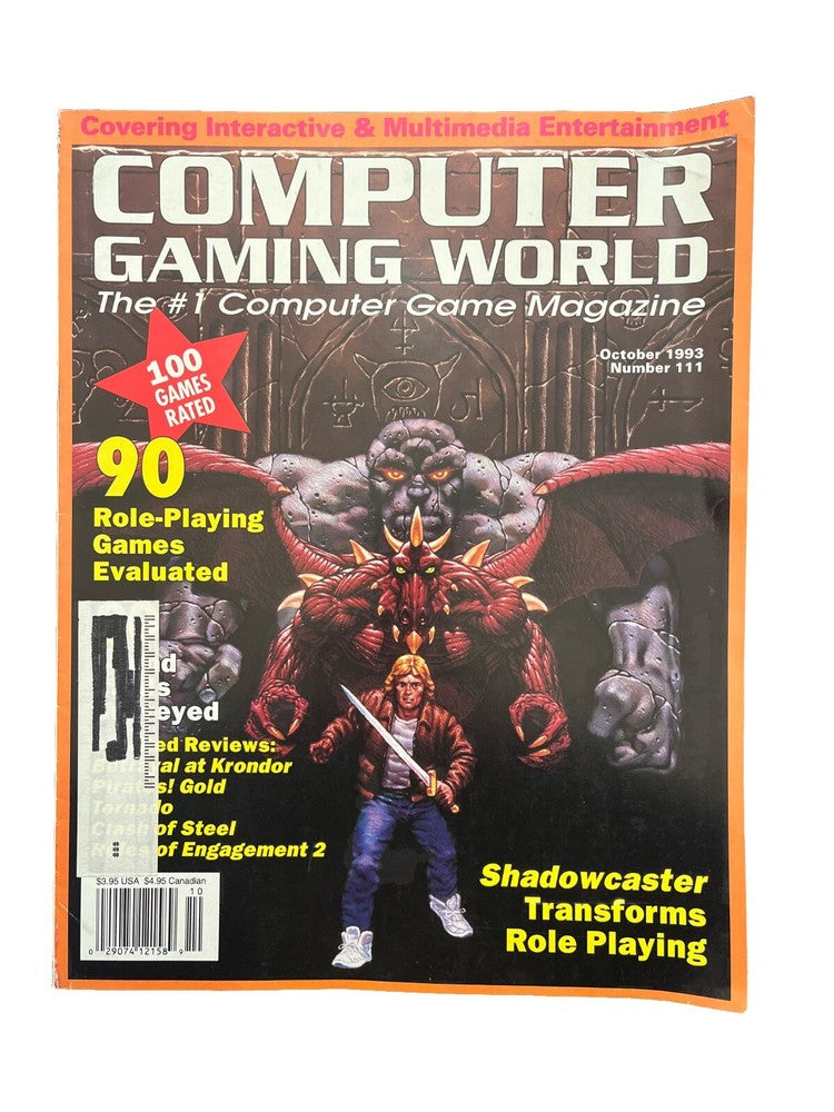 Computer Gaming World Strategy Mag #111 Shadowcaster Transforms Role Playing