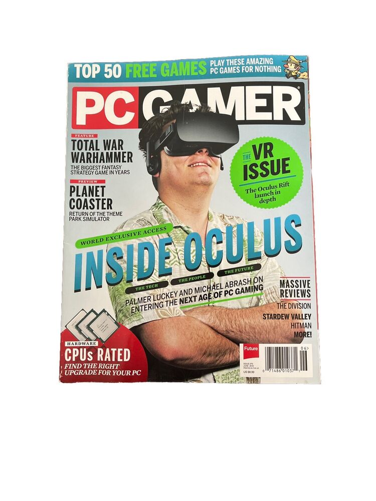 JUNE 2016 #279 PC GAMER video game magazine - INSIDE OCULUS