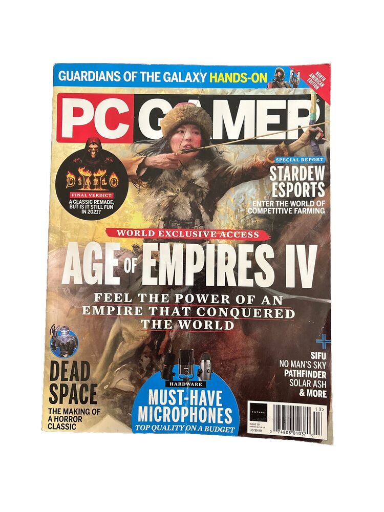 PC Gamer Video Game Computer Game Magazine #351 Holiday 2021 Age Of Empires IV