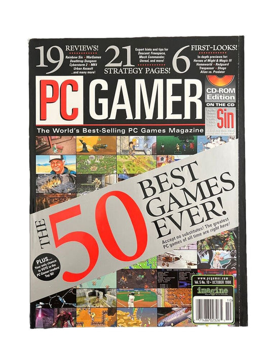 Collectable PC GAMER Magazine Vol.5 No.10 October 1998 - The 50 Best Games Ever!