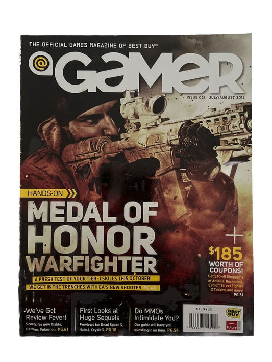 Best Buy Gamer Video Game Magazine #021 July/August 2012 Medal Of Honor