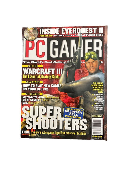 September 2002 PC Gamer #101 Vintage Computer Video Game Magazine Super Shooters