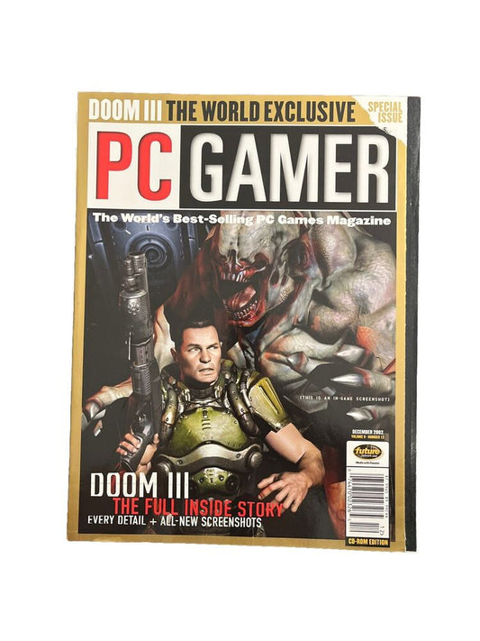 PC Gamer Antique Computer Video Game Magazine December 2002 #104 Doom III